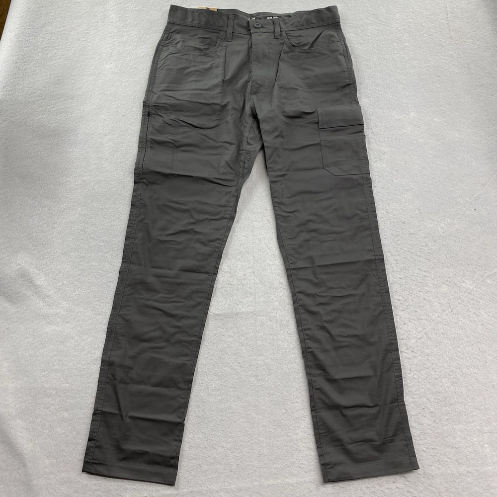 Prana Pants Mens 32x32 Charcoal Cargo Double Peak Pant Standard Fit Hiking